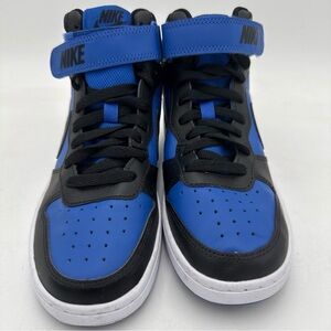 Nike Black and Blue High-Top Sneakers